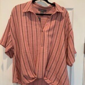 stripe collar shirt